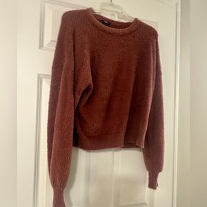 Mauve fuzzy Express sweater